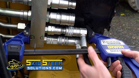 skid steer hydraulic fittings removal tool|QC.